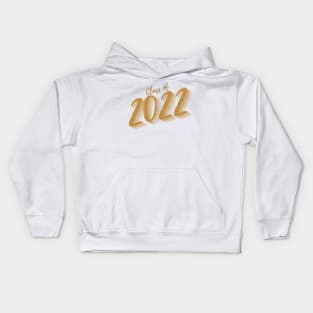 Class Of 2022. Simple Typography Gold Graduation 2022 Design. Kids Hoodie